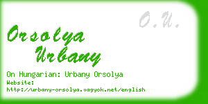 orsolya urbany business card